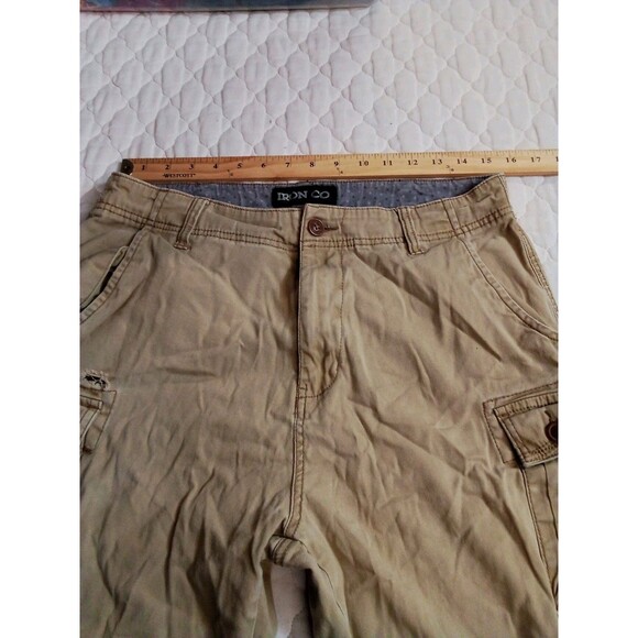 Men's Iron Co Dark Khaki  Cargo Shorts Size 32 - Picture 6 of 15